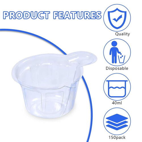 150Pcs 40ml Clear Plastic Measuring Cups for Epoxy, Paint & Jewelry Making 2