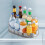 Refrigerator Rotating Storage Rack Rotatable Fridge Storage Box Turntable Organizer for Cabinet Kitchen Refrigerator A 6