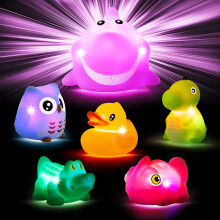 Light Up Bath Toys for Toddlers with WaterActivated LED Floating Forest Animal Set