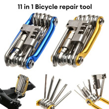 11 in 1 Bicycle Bike Multi Repair Tool Kit Mountain Bike Wrench Screwdriver Chain Hex Bicycle Repair Bicycle Accessories D