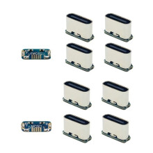 10 Stück USB-Anschluss Typ C Buchse 5Pin SMD SMT Typ-C Buchse Ladeanschluss für PCB Löten DIY Reparatur Adapter