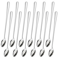 Langer Löffel, 7,8 Zoll Langer Griff, Eisteelöffel, Kaffeelöffel Aus Edelstahl zum Mischen Von Milchtee und Cocktailrühren, 12 Stück
