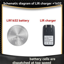 Chargeur de Batterie au Lithium 3,6 V pour Piles Bouton ML2032 et ML2025, Prise UE.