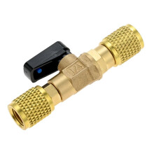 1/4 Inch SAE Vrouwelijke Adapter 7/16 Inch-20 UNF Messing Afsluitklep Airconditioner Koelmiddel Kogelkraan
