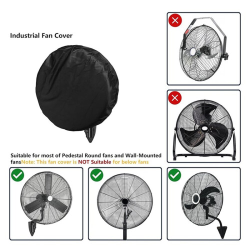 Capa para Ventilador de Parede, Adequada para Ventiladores Industriais de 18 A 20 Polegadas e Ventiladores de Pedestal, Capas para Ventiladores À 2