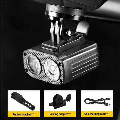 Bicycle Front Lamp  Low  Bike Handlebar Flashlight LED Cycling Lantern USB Rechargeable Easy to Install 2