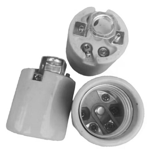 10pcs Ceramic Standard Medimun Screw Base Socket E26 Bulb Holders Without Wire for Hot Halogen Bulb 2