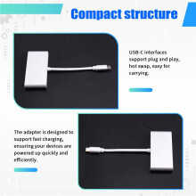 4-in-1 USB C Hub Power USB 3.0 for Surface Chrome Stable USB 3.0 USB HUB Adapter