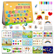 Montessori Busy Book for Toddlers Ages 36 with 30 Activities, Preschool Learning Quiet Book