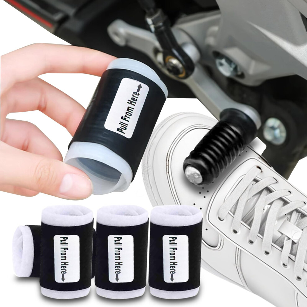 Motorcycle Shifter Shoe Protector Set, Nonslip Rubber Gear Shift Cover For Boots, Universal Black 9073542384816