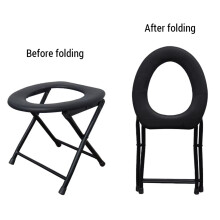 Portable Folding Toilet Adults Anti-Slip and Heavy-Duty for Travel and Camping