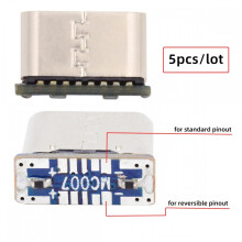 5 Stuks C Vrouwelijke Adapter Type C Vrouwelijke Jack 5PIN SMD SMT Type-C Socket Oplaadpoort voor PCB Lassen DIY Reparatie Adapter