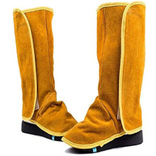 Leather Welding Spats, Fire-Resistant Welding Boot Covers, Heat and Abrasion Protective Foot Covers