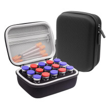 15 Slots Insulin Vial Protector Case, Insulin Vial Organizer Bag for Diabetics Standard 1ml 3ml 5ml and 10ml Vials