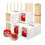 30 Pack Candy  Boxes with Sticks, 4x4x4Inch  Caramel  Gift Box with Clear Window for Christmas 1