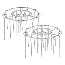 Stainless Steel Air Fryer Skewer Rack 360 Even Cooking for Most Air Fryers 24 Skewers Stainless Steel Vertical Grill