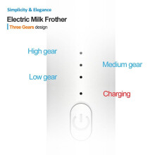 USB Rechargeable Milk Frother, 3-Speed Electric Coffee Frother with Whisk Attachment, Portable Milk Foam Maker 4 Items
