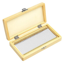 Wooden Microscope Slide Storage Box, Holds 50 Slides for Biology Education and Laboratory Use