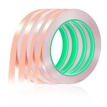 4Rolls Copper Tape Against Snails 6/10mm X 20m Self-Adhesive Double-Sided Conductive Shielding Tape,Snail Protection