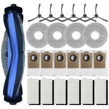 Pour L'Aspirateur Robot pour  M3: 1 Brosse Principale, 6 Filtres HEPA, 4 Lingettes de Nettoyage, 6 Sacs à Poussière, 6 Brosses Latérales