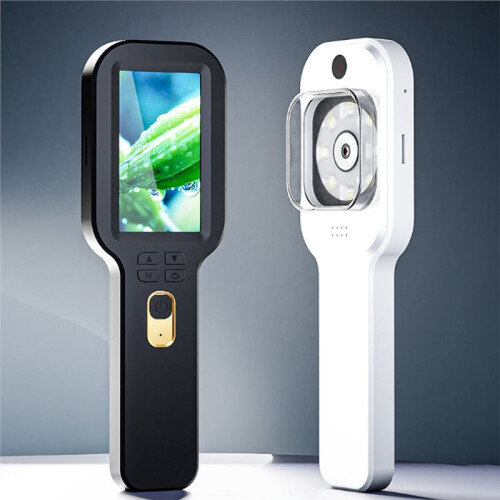 Microscópio de Aumento Digital Portátil com Zoom de 500x, Bateria de 1200mAh e Tela IPS de 3 Polegadas, Cor Preta 2