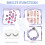 Press  Nail Box,30 Sets Display Case Artificial Nail Display Storage Box with 60 Pcs Adhesive Double Sided Tape 2