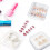 Press  Nail Box,30 Sets Display Case Artificial Nail Display Storage Box with 60 Pcs Adhesive Double Sided Tape 6