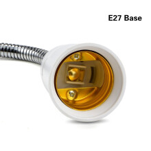 E27 Lamp Holder with EU Power Adapter Flexible Bedside Table Desk Clips Lamps Base Socket Converter with Push
