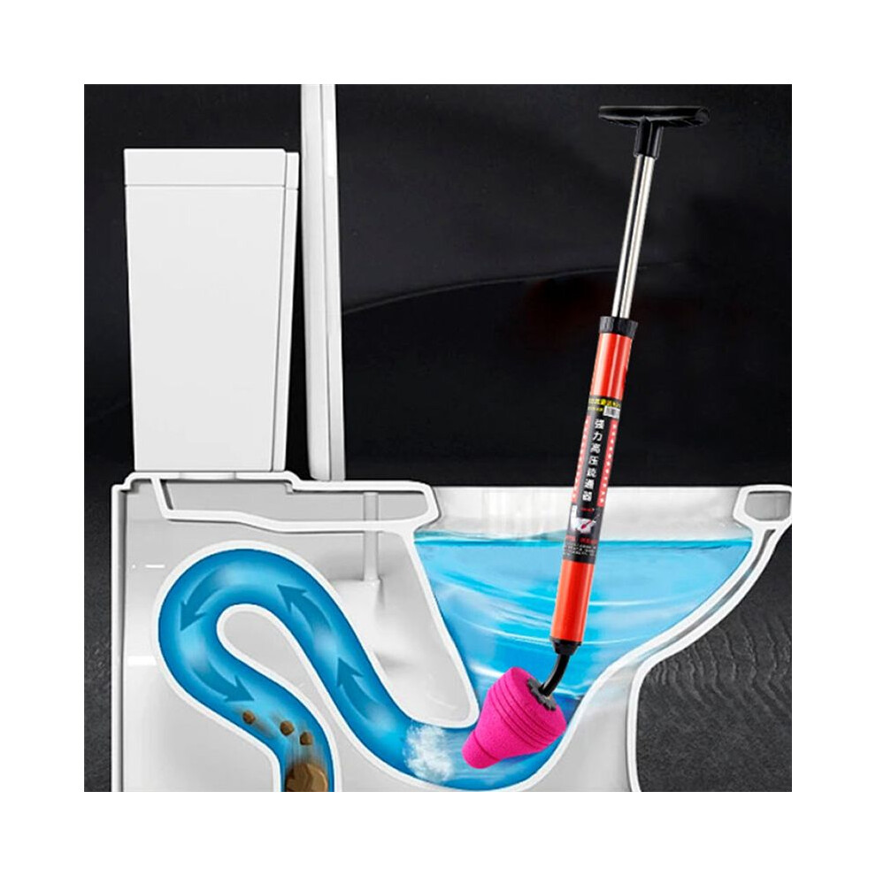 Unblock Toilet High Pressure One Shot Toilet Pipe Plunger Cleaner Silicone Quickly Home Toilet Sewer Dredging Plunger2pc