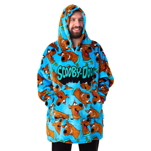 Scooby Doo Scooby Doo Blanket Hoodie (Mens Blue)