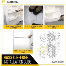 240338001 Door Bin Shelf Rack for Refrigerator Door Shelf, for Refrigerator Racks Replacement Part