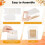 30 Pack Candy  Boxes with Sticks, 4x4x4Inch  Caramel  Gift Box with Clear Window for Christmas 2