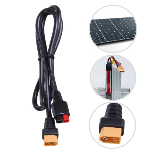 (1m)Solar to XT60 Cable Solar Connectors to XT60 Adapter Cable for Solar Panel to Battery Power Station Generator 1