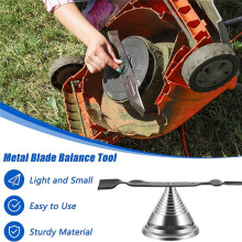 2PCS Metal Lawn Mower Blade Sharpener, Metal Lawnmower Blade Sharpener Mower Sharpening Stone with 1PCS Balance Tool