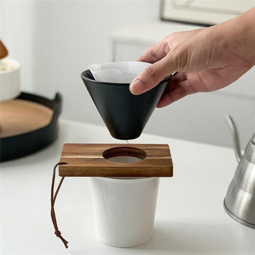 Pour over Coffee Filter  Funnel Cup Ceramic Pour over Coffee Dripper Coffee Maker Reusable Coffee Filter 2