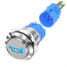 16MM Horn Marine Horn Button 12V Waterproof Metal Air Horn Push Button for Auto Train Boat