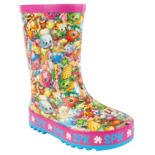 (9 UK Child) Shopkins Wellington Boots without Handles (Girls Pink)
