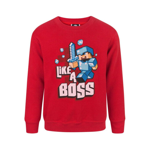 Minecraft Minecraft Sweatshirt (Boys Red)