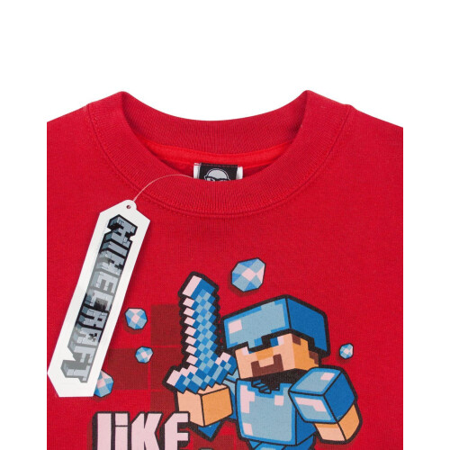 Minecraft Minecraft Sweatshirt (Boys Red) 2