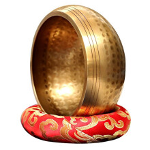 Nepal Handmade Buddha Sound Bowl Yoga Meditation Chanting Singing Bowl Brass Chime Handicraft Music Therapy