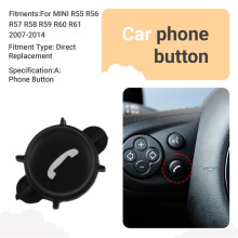 Car Steering Wheel Button Cover for R55 R56 R57 R58 R59 R60 R61 2007-2014 Phone Button