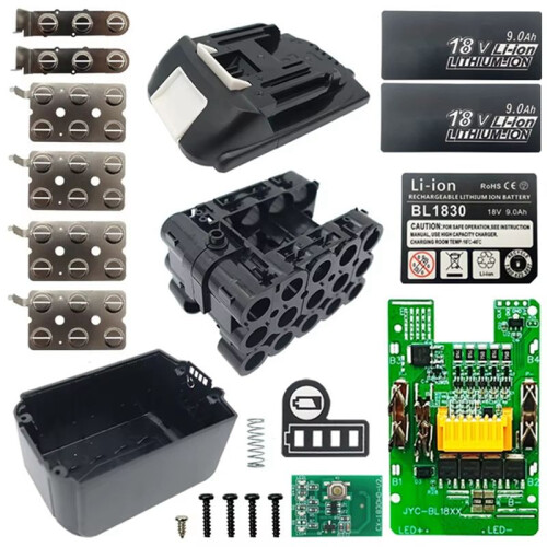 BL1890B Lithium Battery Case BMS PCB Balance Charging Protection Board Shell for  18V BL1860 9.0Ah LED Indicator
