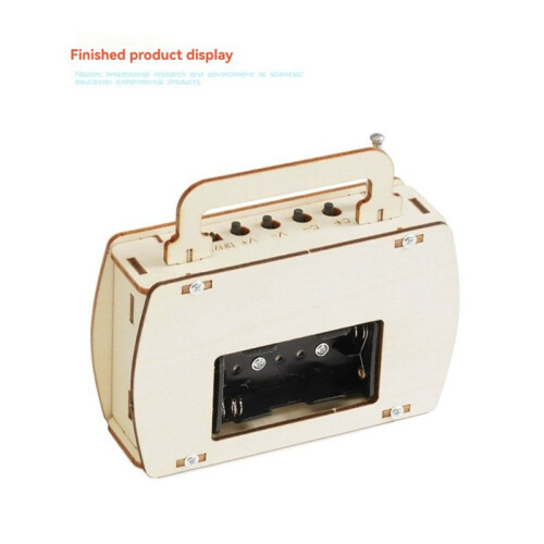 DIY FM Radio Model Kit Experiment Tool Wooden Science Project Model School Educational Fun Physics Project School Supply 2
