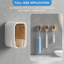 Tandenborstelhouders voor de Badkamer met Één Sleufontwerp Tandenborstelhouder met Één Dispenser voor Familiereizen Theekleur