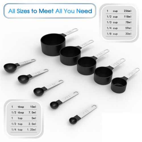 Measuring Cups & Spoons Set, Stackable Cups and Spoons, Nesting Measure Cups, Kitchen Gadgets for Cooking & Baking 1