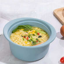 Silicone Microwave Steamer Pot with Handle & Lid-Grade Steamer Bowl, Heat-Resistant Cooker , Dishwasher Safe &