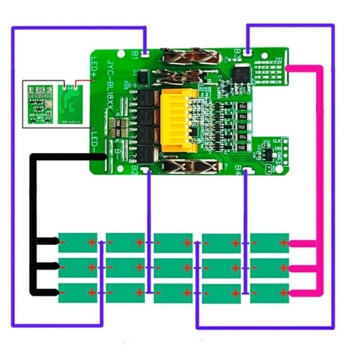 BL1890B Lithium Battery Case BMS PCB Balance Charging Protection Board Shell for  18V BL1860 9.0Ah LED Indicator