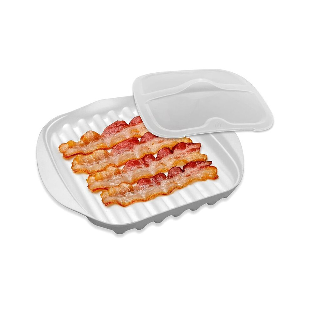 Microwave Bacon Tray With Lid, Plastic Bacon Cooker For Microwave Oven, Microwave Bacon Cooker With Cover, For Bacon 4711290814227