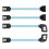 4pcs 90-Degree Right-Angle Bend SATA3.0 Data Cable Aluminum Foil 6gbps Computer Hard Drive Cable Straight Elbow 1