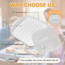 Microwave Bacon Tray with Lid, Plastic Bacon Cooker for Microwave Oven, Microwave Bacon Cooker with Cover, for Bacon